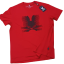 playera roja estampada